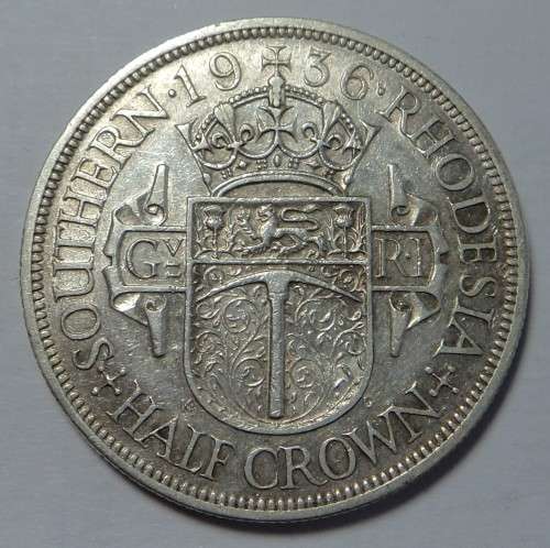 Rhodesia: Silver Half Crown (2/6-) of 1936