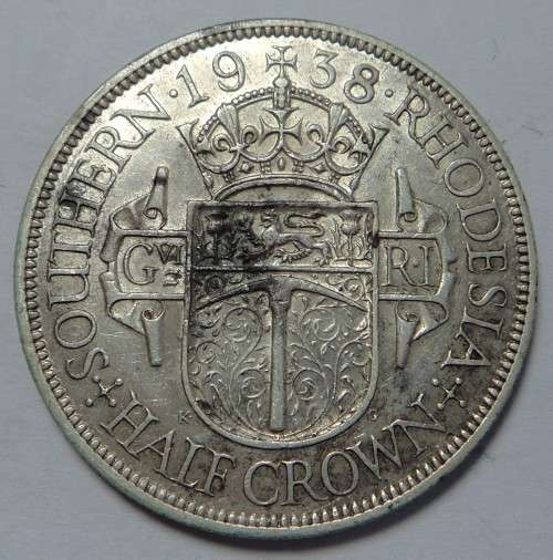 Rhodesia: Silver Half Crown (2/6-) of 1938