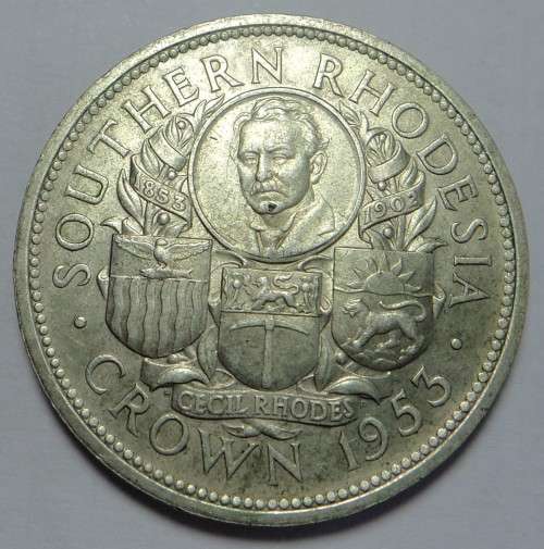 Rhodesia: Silver Rhodes Crown (5/-) of 1953