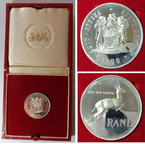 RSA: Silver Proof R1 of 1990 (Springbok)