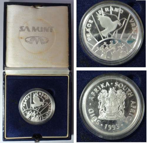 RSA: Silver Proof R2 Crown (Peace / Vrede)