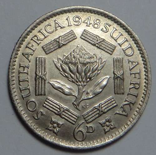 Union of SA: Sixpence 1948 (Mint State)