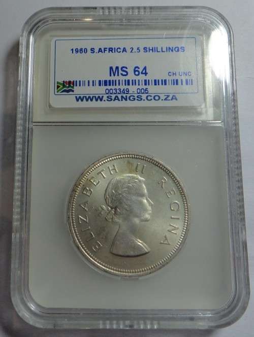 Union of SA: Half Crown of 1960: Sangs MS 64