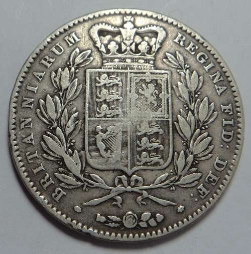 Great Britain: Victorian Silver Crown (5/-) of 1844