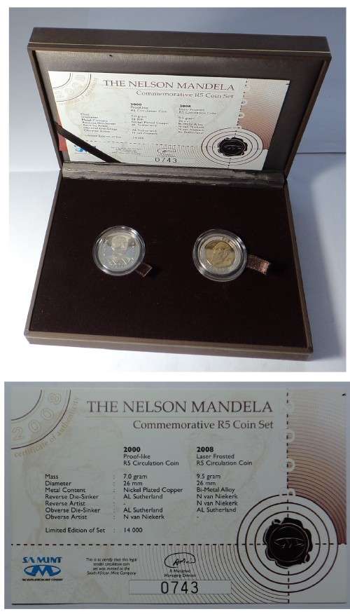 The Nelson Mandela Commemorative R5 Coin Set