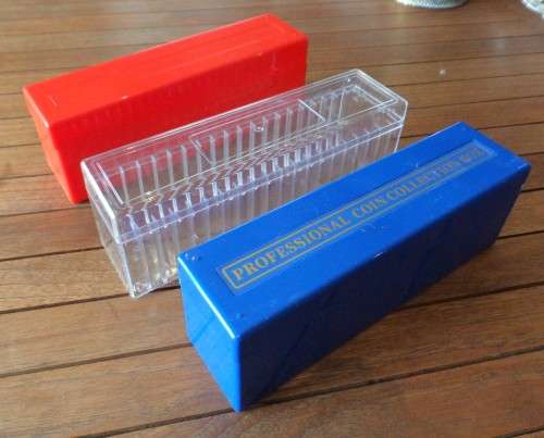 Three New Coin Boxes taking 20 Slabbed Coins each (1 bid takes all)