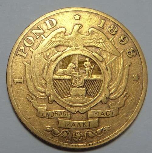 Paul Kruger ZAR Gold Pond 1898 (Coin 1 of 2)