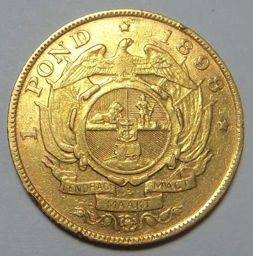 Paul Kruger ZAR Gold Pond 1898 (Coin 2 of 2)