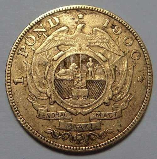 Paul Kruger ZAR Gold Pond 1900 (Original Strike)