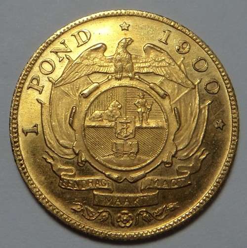 Paul Kruger ZAR Gold Pond 1900 (Restrike) (Coin 2 of 2)