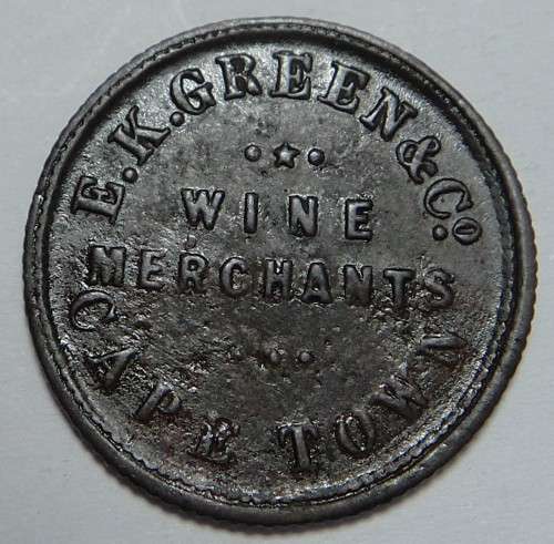 Cape Town, E.K. Green Wine Merchant Token