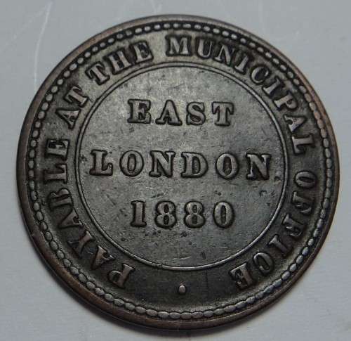 Cape Province, East London Municipal Ferry Penny Token 1880 (2 available)