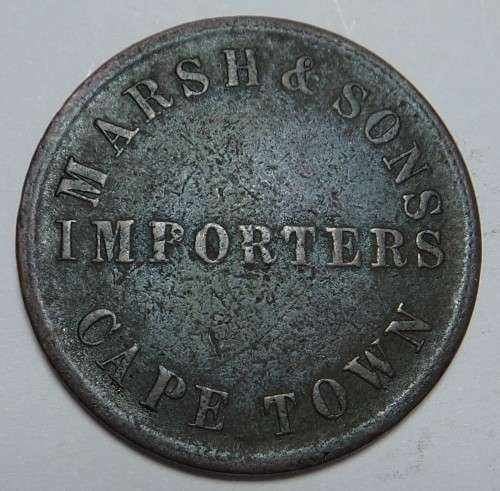 Cape Town, Marsh & Sons Half Penny Token 1870s