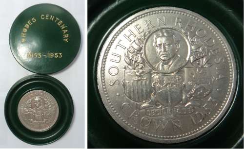 Southern Rhodesia: Silver Rhodes Crown (5/-) of 1953