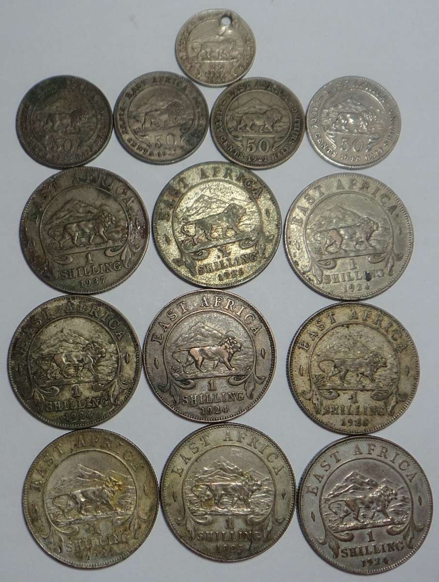 Collection of Silver Coins of East Africa