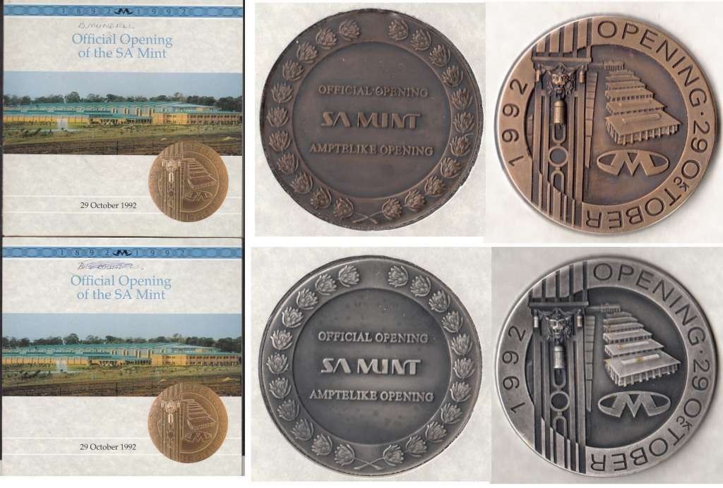 Opening of the SA Mint 1992 (Bronze & unrecorded Silver Medal)