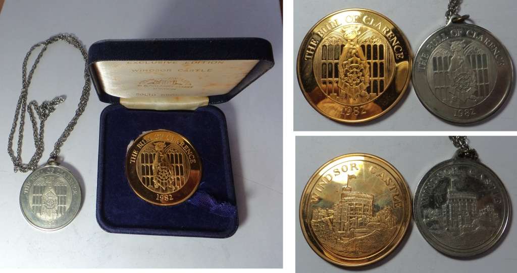 Great Britain: Two Medals of The Bull of Clarence & Windsor Castle