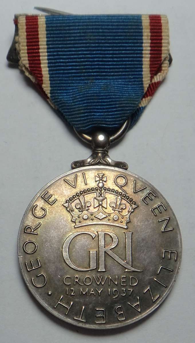 King George VI & Queen Elizabeth 1937 Coronation Medal in Silver