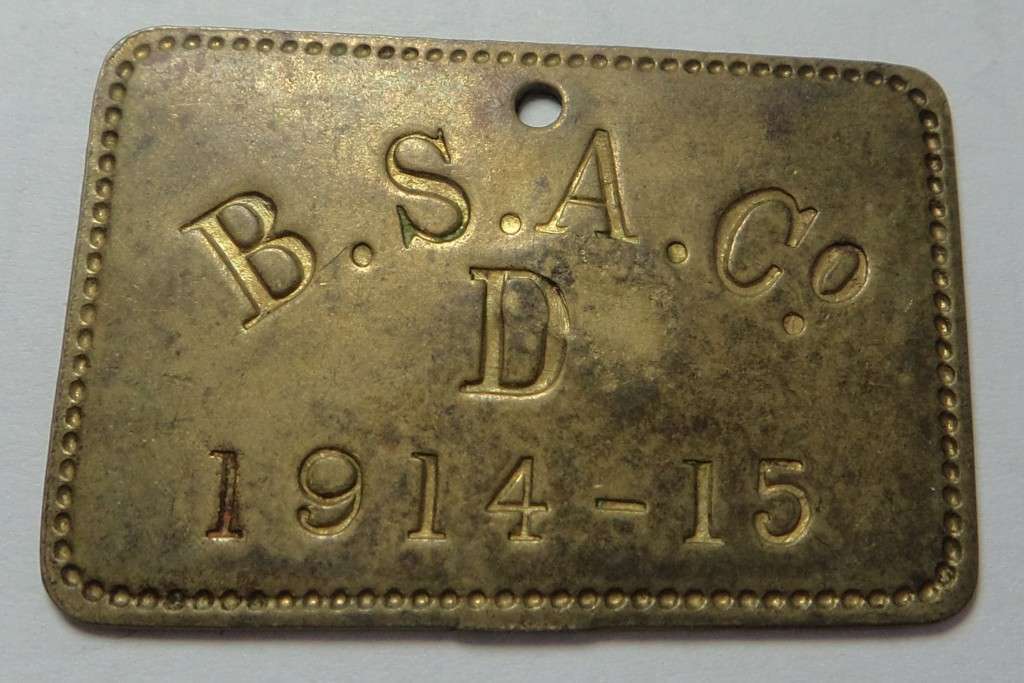 British South Africa Company Hut Tax Token D 1914-15 (Male)