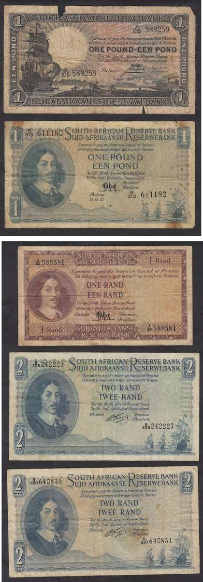 Old Van Riebeeck Bank Note Collection: 1941 to 1962