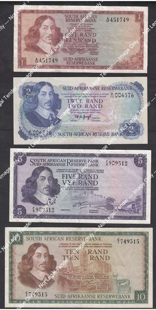 Republic of South Africa: Early Jan van Riebeeck Banknote Set