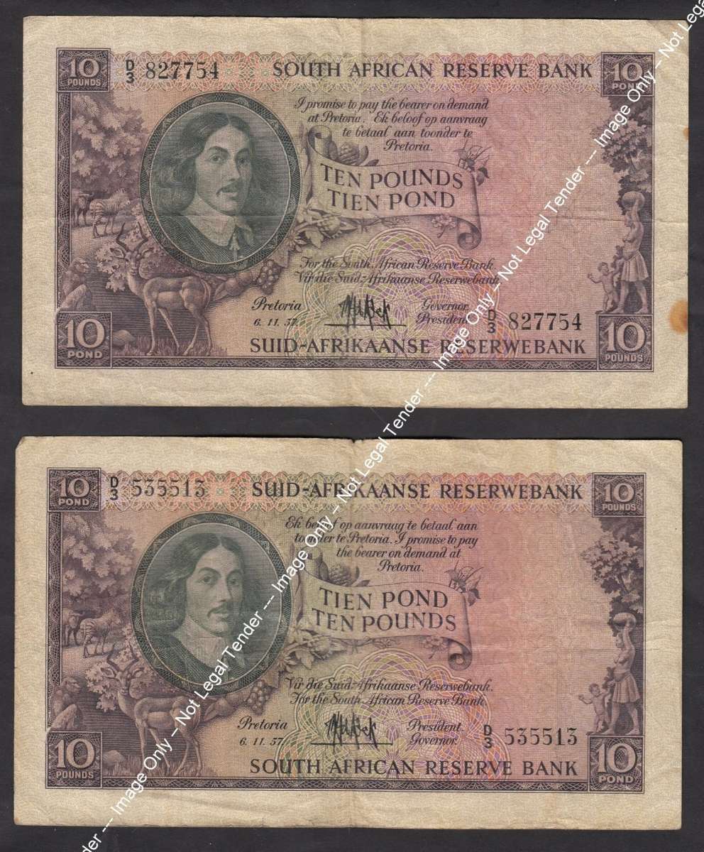 Union of South Africa: BOTH ISSUES of 6.11.1957 (Afr. & Eng. and Eng. & Afr.)