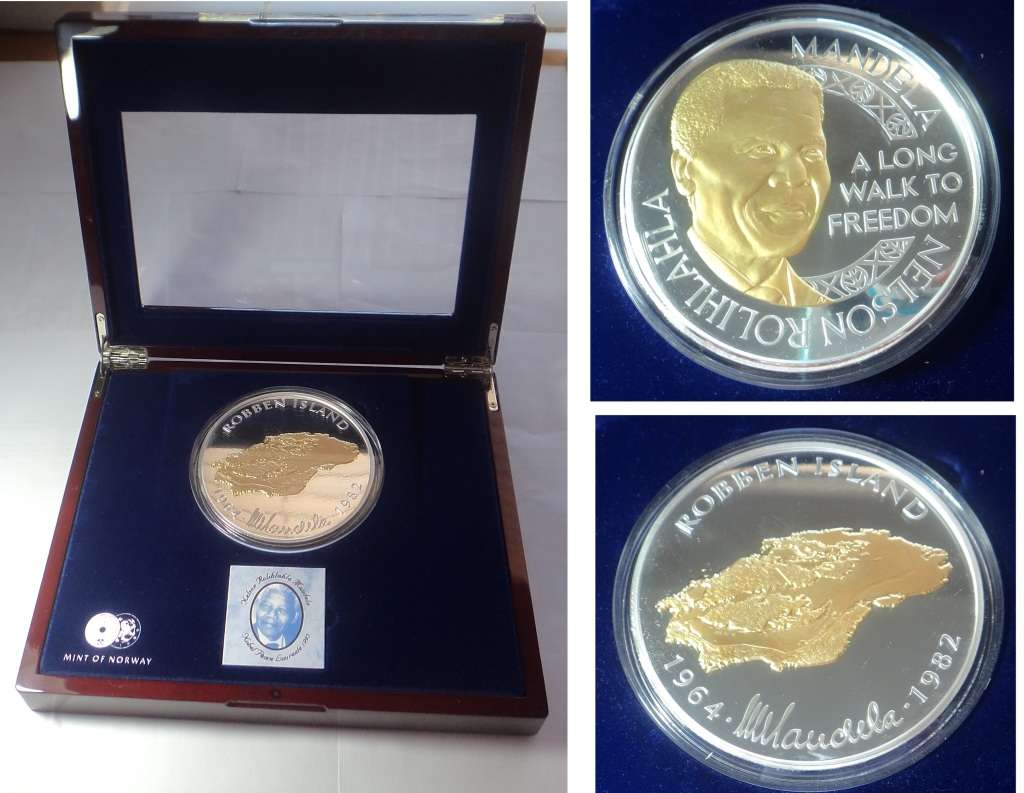 Norway: Nelson Mandela ONE KILOGRAM SILVER Medallion of 2010