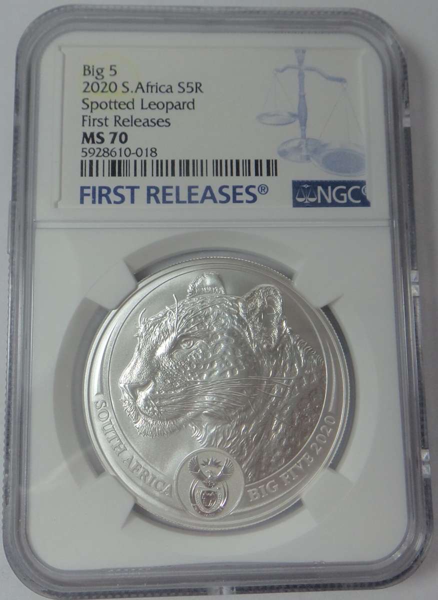 Big Five Silver R5 2020 (Leopard) First Releases NGC MS 70