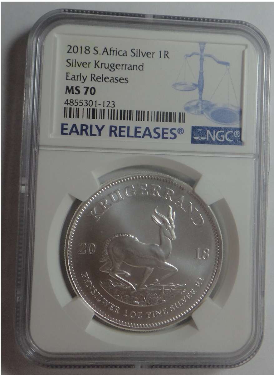 Silver Krugerrand: Early Releases 2018: NGC MS 70