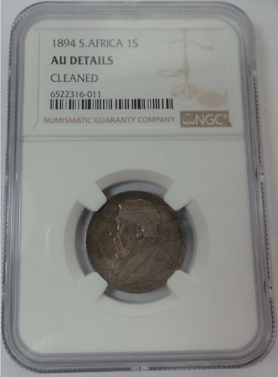 Paul Kruger ZAR, Shilling (1/-) of 1894, NGC AU Details