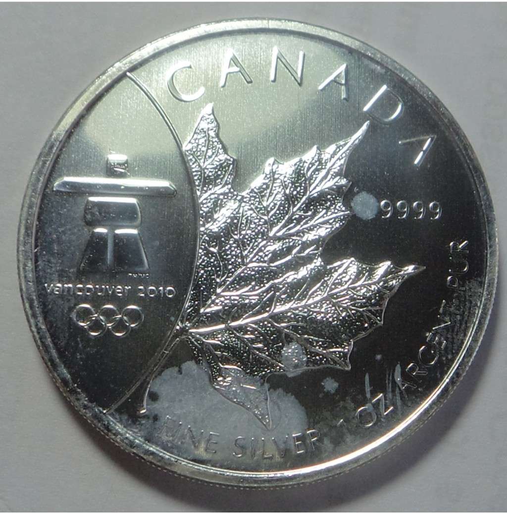 Canada: 1 OZ Silver 5-Dollar: Vancouver Olympics 2008 (10 available)