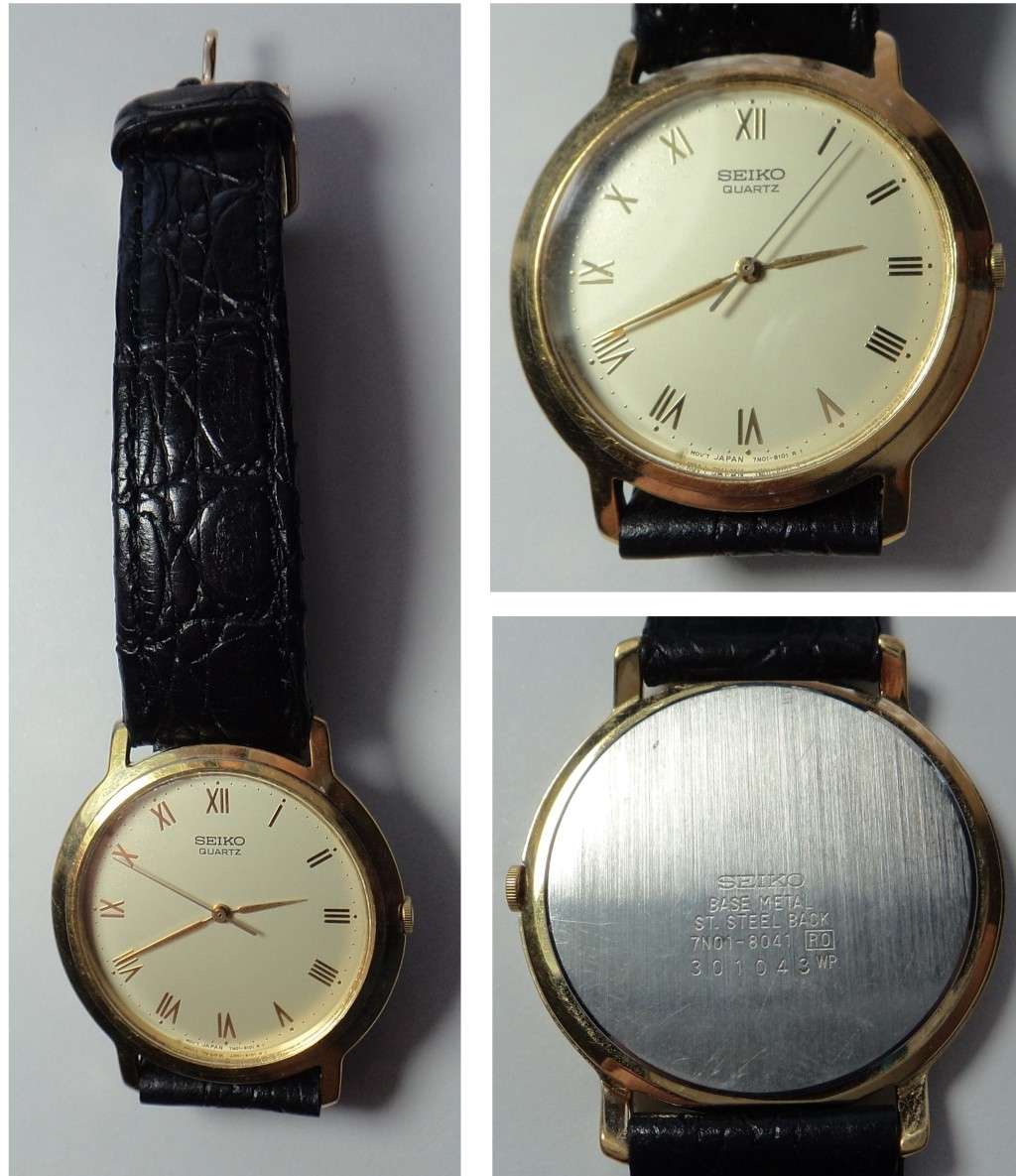 Vintage Men`s Seiko Watch with Insurance Valuation