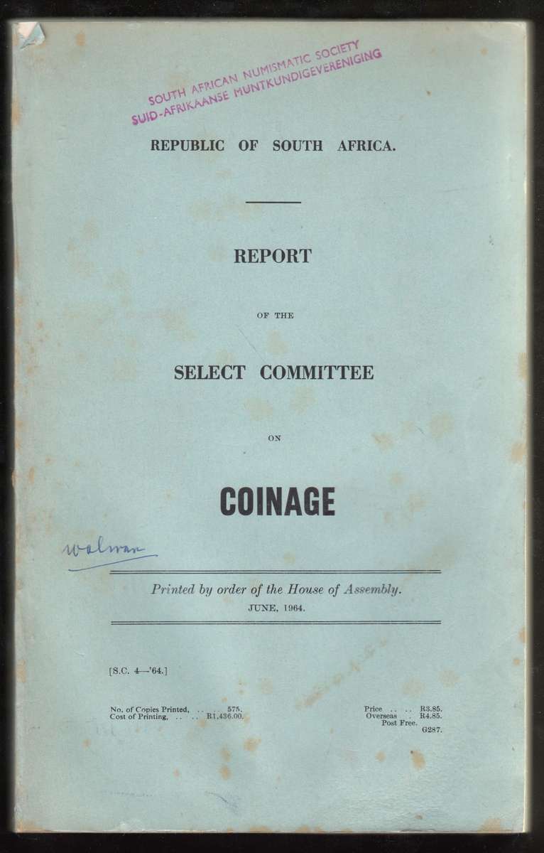 RSA: Report of the Select Committee on Coinage (1964)