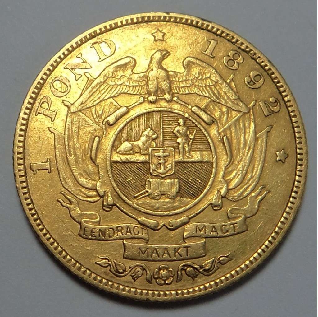 Paul Kruger ZAR: GOLD POND of 1892 (Double Shaft)