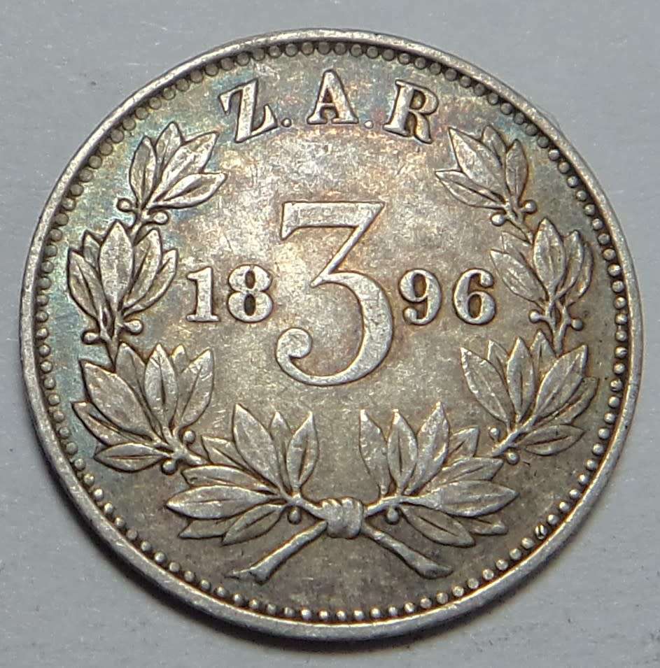 Paul Kruger ZAR Tickey of 1896