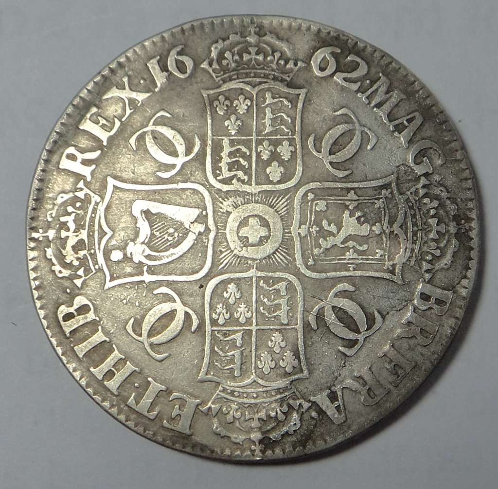 Great Britain: Silver Crown (5/-) of Charles II (1662)