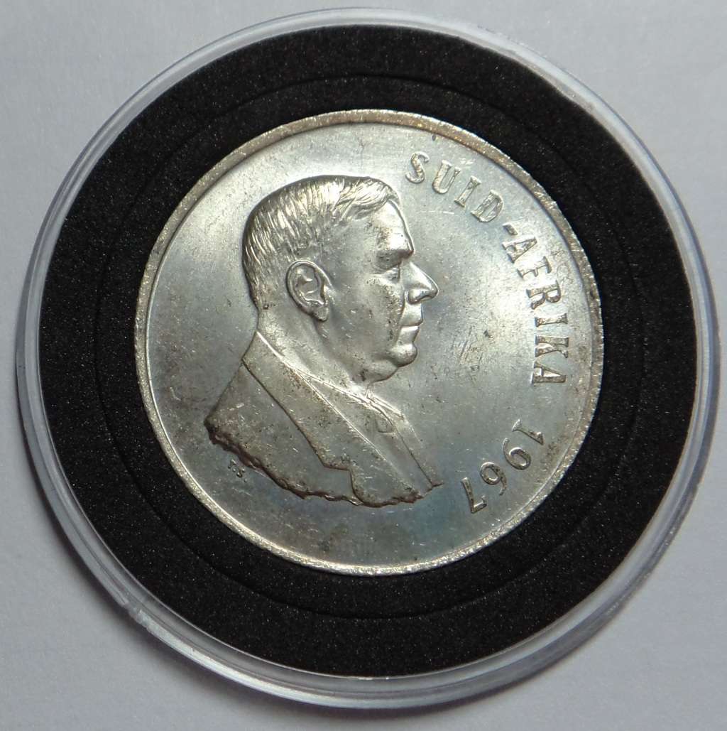 Republic of South Africa: Silver R1 of 1967 (Afrikaans)