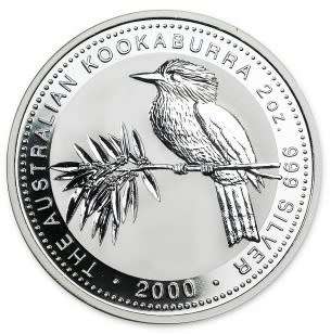 Australia Kookaburra 2 Dollars (Silver 2 Ounces) of 2000