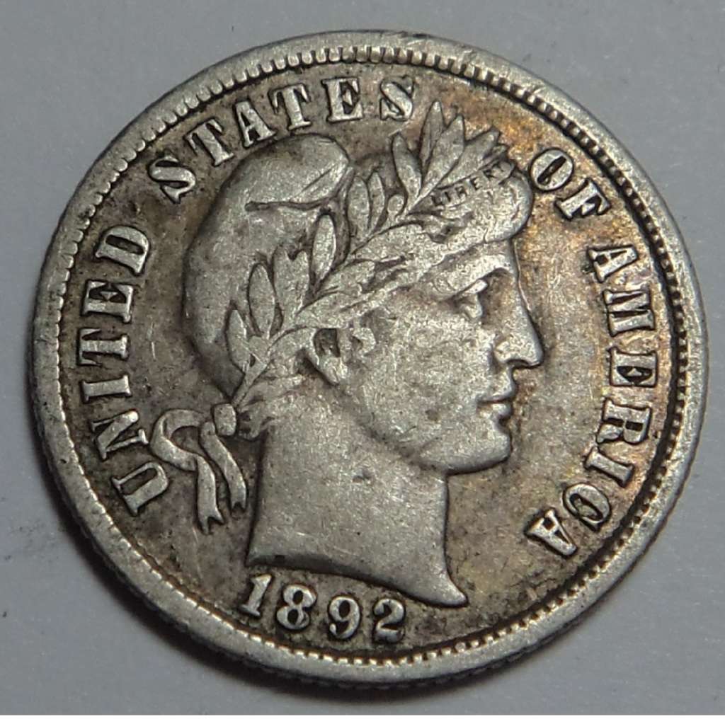 The Americas - USA Barber Dime 1892 was sold for 242.00 on 28 Jul at 20 ...