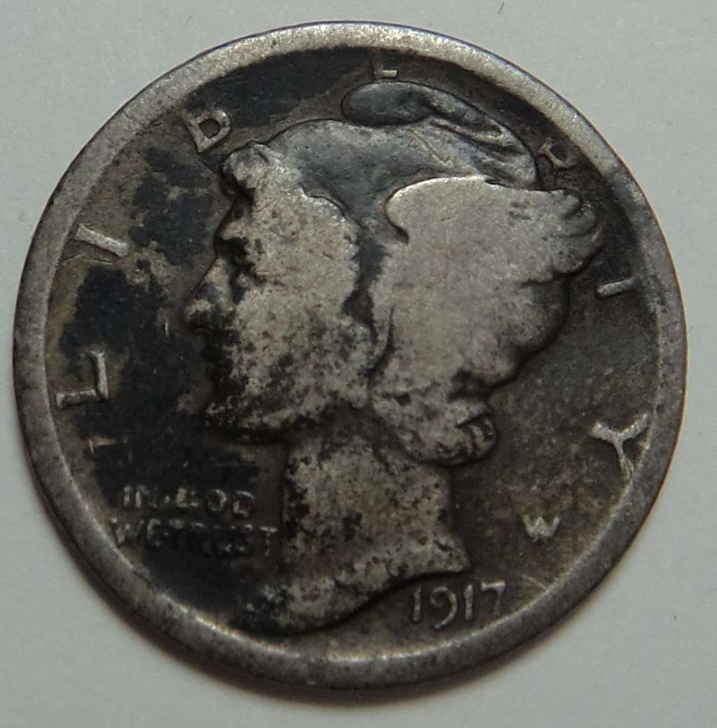 USA Mercury Dime 1917 (P)