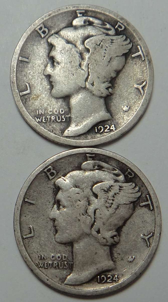 USA Mercury Dime 1924 (S & P)