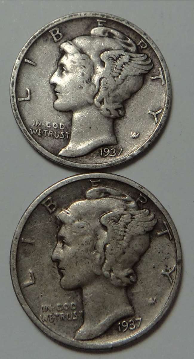 USA Mercury Dime 1937 (D & P)