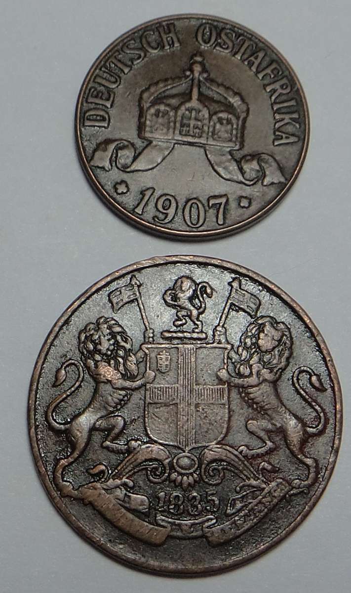 Two old Colonial-era Coins