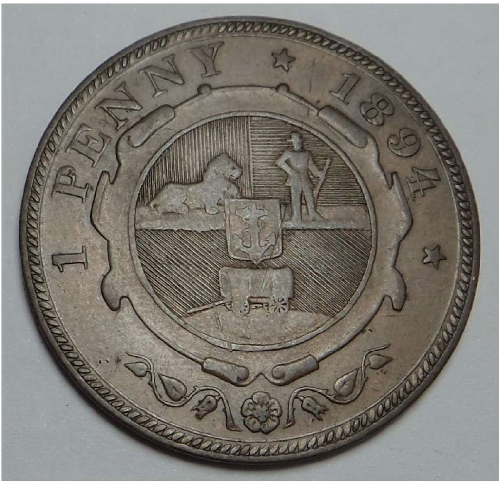 Paul Kruger ZAR Penny of 1894
