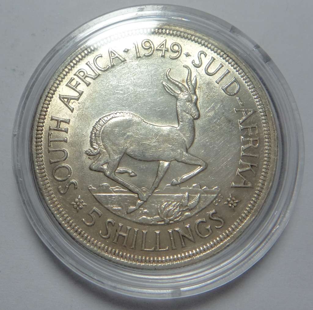 Union of SA: Silver Crown (5/-) of 1949 (Better Grade)