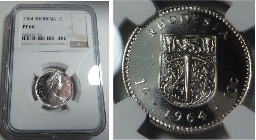 Rhodesia: Shilling of 1964: NGC PF 66