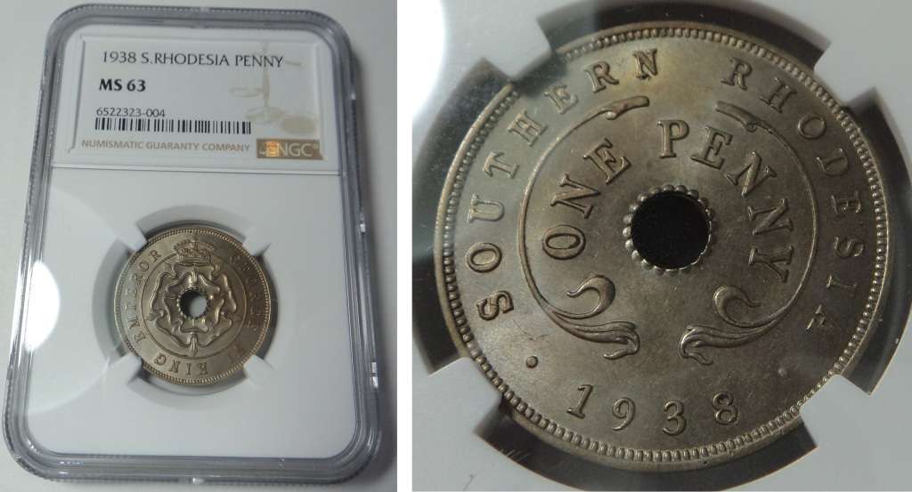 Southern Rhodesia: Penny 1938: NGC MS 63