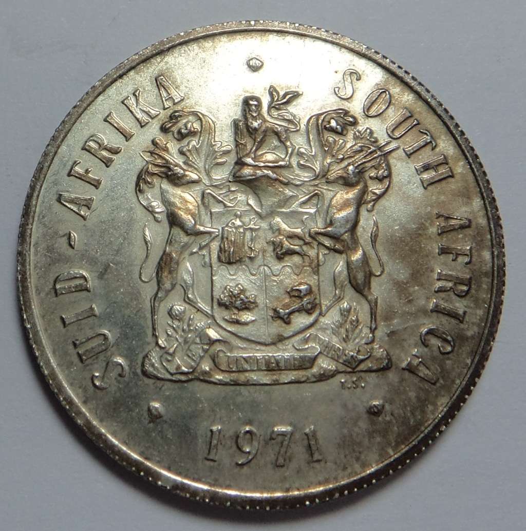 Rep. of S. Africa: Silver R1 of 1971 (10 available)
