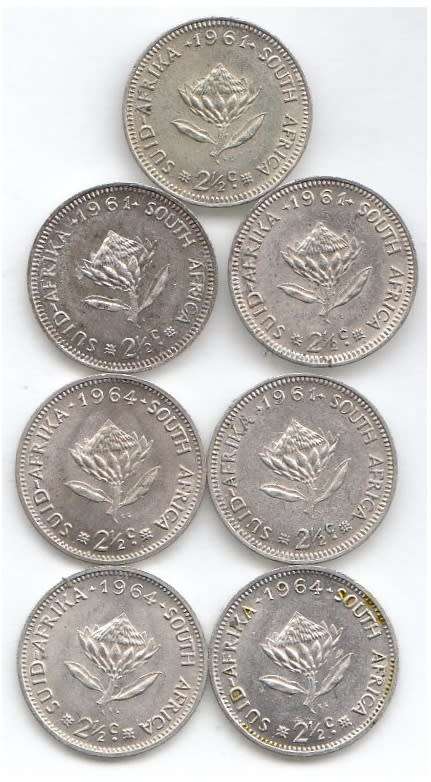 RSA: Silver Tickey Set of 1961 & 1964