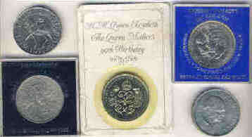 Five (5) British Crowns (including a Five Pound Piece)